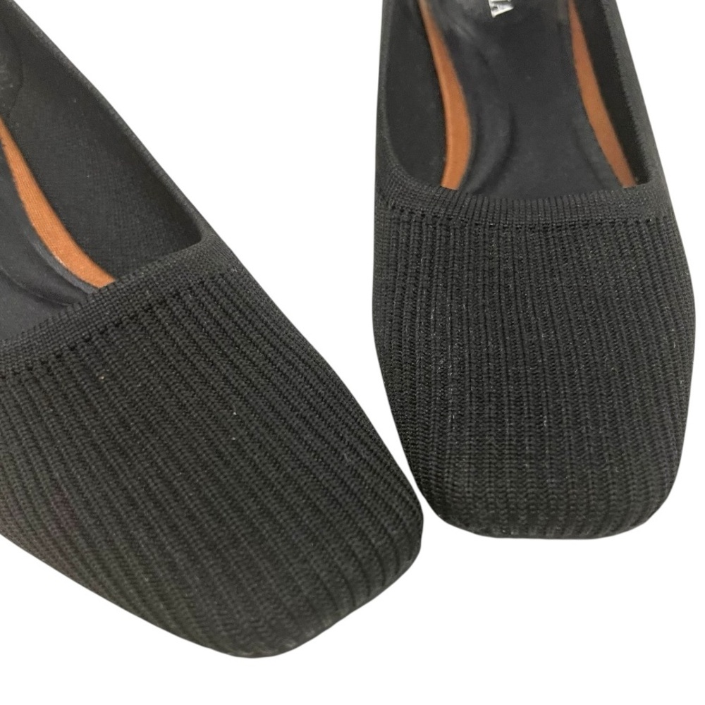 Vivaia Melody Black Knit Square Toe Comfort Slip On Block Heels Women’s 37 - Picture 6 of 15